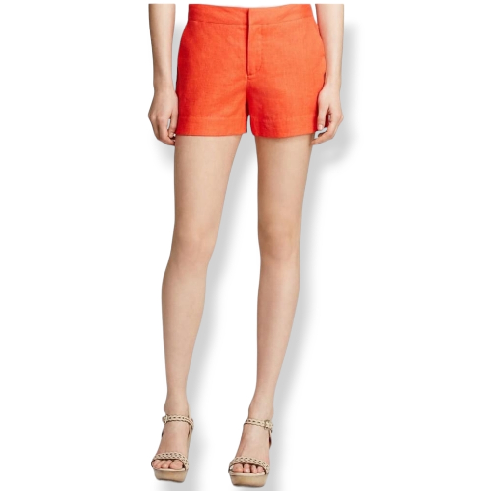 Joie Catia Linen Shorts Paradise Red Women's Size 2 NWT